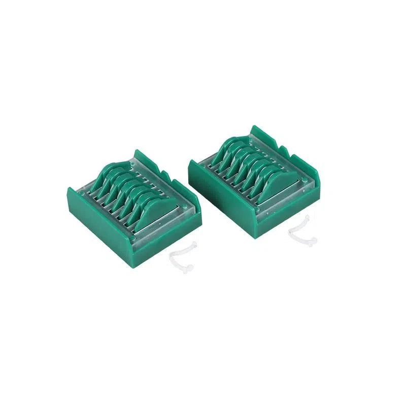Polymer clips-S-green